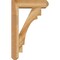 Ekena Millwork Merced Craftsman Rough Sawn Bracket w/ Offset Brace, Western Red Cedar, 6"W x 20"D x 32"H BKT0604X20X32MRC04RWR - alternate 4